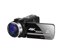 Caméscope Professionnel 4K caméra vidéo numérique for Le Streaming Vlog enregistreur 18X stabilisateur de Webcam en accéléré Cadeau pour débutants(64G SD Card,Blauw)