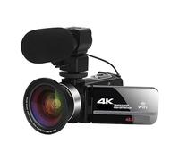 Caméscope Professionnel 4K caméra vidéo numérique for Le Streaming Vlog enregistreur 18X stabilisateur de Webcam en accéléré Cadeau pour débutants(No SD Card,NA-U600-LT)