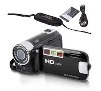 Caméscope VHS, Mini caméscope DV 4K 48 MP, caméra DV 2,7 Pouces, écran Rotatif TFT, caméra vidéo à Zoom numérique 16x avec câble USB, caméscope Compact Portable pour Famille, (Noir)