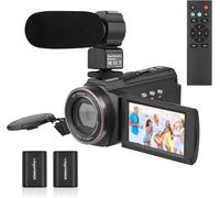 Camescope Video 4K 48MP 60FPS avec WiFi/16X Zoom noir