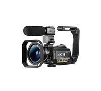 Camescope vidéo 4K WiFi avec microphone IR vision nocturne Full HD noir