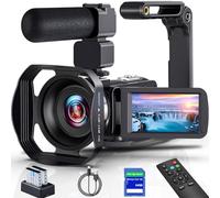 Caméscope vidéo 8K 64 MP YouTube Vlogging Caméscopes IR Vision nocturne WiFi Webcam Caméscope avec zoom numérique 18X stabilisateur d'écran tactile 7,6 cm, micro, carte SD 64G, télécommande et 2 piles