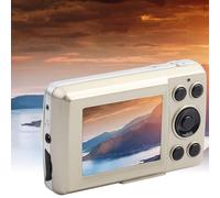 Caméscope Vidéo Numérique 16MP Zoom 16X HD 720P 30FPS, Petite Caméra Portable, écran 2,4 Pouces, Mini Caméra Vidéo, pour L'Aventure et Les Voyages (Or)