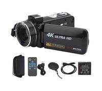 Camescope vidéo numérique anti-tremblement 4K noir