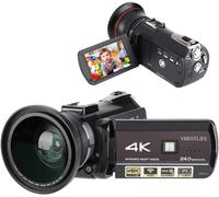 Caméscope Vidéo WiFi DV 4K 1080P noir Noir G