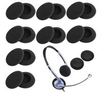 CAMETNG 16 Pièce Mousse Casque Compatibles avec Casque Logitech, Cercle Protection Casques Audio pour Sennheiser, 50mm Coussinets de Rechange pour Séries PC et Autres Modèles