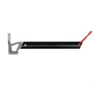 CamFor Marteau de tente avec tête en acier inoxydable pour l'escalade et la randonnée, poignée en alliage d'aluminium léger et extracteur de clou (noir)