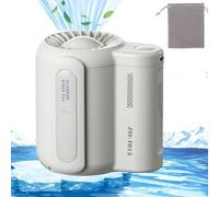 Camic Bladeless Waist Mounted Electric Fan, Cool Clip Fan Under Shirt, Ergonable Waist Clip Fan Outdoor, Hands-Free Mini Waist Fan, Mini Waist Fan for Outdoor Works,Camping,Travel,Fishing (Blanc)