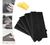 Camic Chiffon de Nettoyage Magique épaissi, Chiffon de Nettoyage Magique Sonorou,Chiffons de Nettoyage en Microfibre réutilisables sans Traces (5 pcs-Black,7.9 * 11.8 inch)