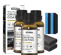 Camic Crystal Coating for Car, Plastic Parts Crystal Coating, Long Lasting Car Plastic Parts Care Agent, Plastic Parts Refurbish Agent (3 Pcs)