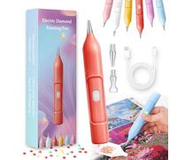 Camic Ezypen - Electric Diamond Painting Pen with Vacuum Technology, Rechargeable IPX5 Waterproof Painter Automatic Diamond Art Pens with 2 Replacement Tip, DIY Art Pickup Tool Kits (Orange)