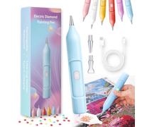Camic Ezypen - Electric Diamond Painting Pen with Vacuum Technology, Rechargeable IPX5 Waterproof Painter Automatic Diamond Art Pens with 2 Replacement Tip, DIY Art Pickup Tool Kits (Blue)