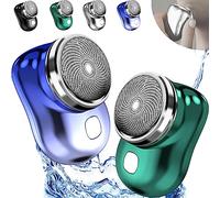 Camic Glidex Portable Mini Electric Shaver, 2023 New Mini Shaver Portable Electric Shaver, Pocket Portable Electric Shave, Pocket Size Waterproof Razor Washable Portable (2 PCS B)