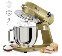 Camic Robot Pâtissier 1800W Tout Métal Avec - Bol Inox 8L 10 Vitesses, Écran LED Tactile, Minuterie, Batteur à Pâte Avec Fouet, Crochet Pétrisseur et Batteur Pour la Préparation de Gâteaux et Pains