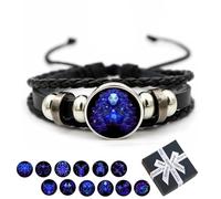 Camic Spirilet Bracelet, Zodiac Bracelets for Women Men, Serene Manifestation Bracelet, Multilayer Adjustable 12 Constellation Leather Bracelets (Virgo)