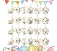 Camicia Donna San - Décoration en bois pour arbre de printemps - Pendentif de Pâques en bois - Par Appuntamento e Serata Romantica