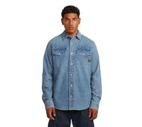 CAMICIE Uomo G-STAR D29312-D252 MARINE SLIM SHIRT LS DNM H090 FADED AZURA BLUE