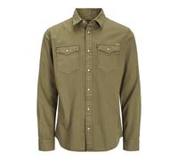 Jack & Jones Jjesheridan Shirt L/S Noos Chemise, Forest Night, L pour des Hommes