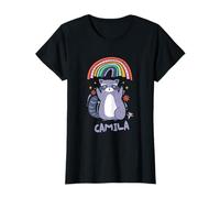 Camila - Joli prénom de Fille avec Un Cool Raton Laveur T-Shirt