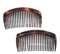 Camila Paris AD66-2 Lot de 4 peignes à cheveux écaille de tortue 190 cm