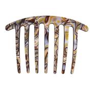 Camila Paris CP3186 Peigne latéral français fait à la main en onyx, peignes à cheveux torsadés français, pinces à cheveux décoratives, forte tenue pour chignon, chignon, accessoires de cheveux pour