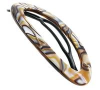 Camila Paris CP3362 Barrette à cheveux française pour femme, faite à la main, onyx, fermeture sans métal, forte adhérence, accessoires de coiffage durables, fabriqué en France