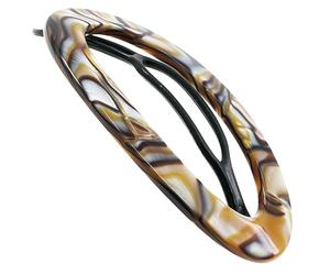 Camila Paris CP3362 Barrette à cheveux française pour femme, faite à la main, onyx, fermeture sans métal, forte adhérence, accessoires de coiffage durables, fabriqué en France