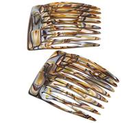 Camila Paris Onyx CP2332/2 Peignes latéraux français faits main, petits peignes twist décoratifs pinces à cheveux sûres, pour chignon, coiffure, accessoires fabriqués en France