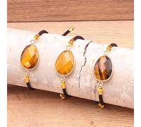 Camille Ambiance Nature Attitude Zen : 1 Bracelet cordon réglable oeil de tigre qualité A