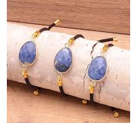 Camille Ambiance Nature Attitude Zen : 1 BRACELET CORDON RÉGLABLE SODALITE qualité A