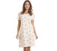 Camille and Print - Chemise de nuit en coton doux pour l’été - Ecru - 40