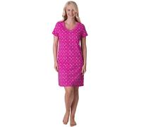 Camille and Print - Chemise de nuit en coton doux pour l’été - Rose - 44