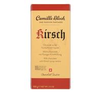 Camille Bloch Kirsch, Chocolat au Lait Suisse avec Centre Liquide Kirsch, Sans Croûte de Sucre, 100g