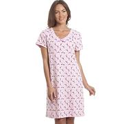 Camille Chemises De Nuit D’été en Coton Doux pour Femmes 38-40 Pink Floral