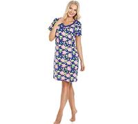 Camille Chemises De Nuit D’été en Coton Doux pour Femmes 46-48 Blue Floral