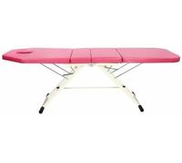 Camille De Massage Portable, Couleur Rose, Pliable, avec Cadre en Aluminium, 3 Sections, Reclinable, Imperméable, Pliable, en Peau Synthétique, pour Salon De Beauté, Tatouage