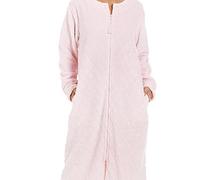 Camille Femme Chemise de Nuit Longue Multicolore en Jersey Poly-Coton - Confort Classique, Douce pour Hiver - Idéale pour Détente & Voyage