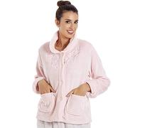 Camille Femme Imprimé Floral Bouton Haut Veste De Lit 38-40 Pink Floral