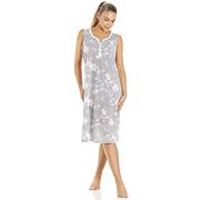 Camille Femme Légère Blanche Florale sans Manches Chemise De Nuit 46-48 Grey