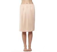 Camille Jupon Court Anti-Adhérence 24" avec Bordure en Dentelle, Taille 12, Disponible en Beige, Noir et Blanc