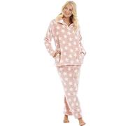 Camille Lx57336 Pyjama imprimé étoiles Ensemble de Pijama, Rose, 14-16 Femme