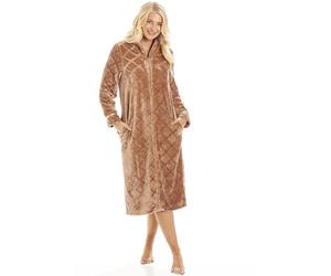 Camille Manteau d'intérieur classique avec fermeture éclair sur toute la longueur et poches intérieures pour femme, marron, 10-12