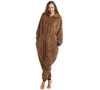 Camille - Onesies en Polaire Douce léopard pour Femme 38/40 Caramel Leopard