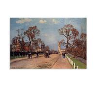 Camille Pissarro - The Avenue, Sydenham Poster pour chambre esthétique sur toile et impression sans cadre 61 x 91,4 cm