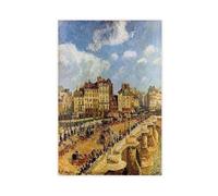 Camille Pissarro - The Pont Neuf - Impression sur toile et décoration murale moderne pour chambre à coucher familiale, sans cadre, 50,8 x 76,2 cm