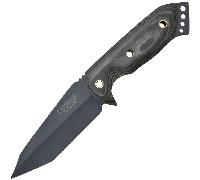 CAMILLUS COUTEAU À LAME FIXE 7,75” / LAME TANTO / AUS-8 / MANCHE EN MICARTA NOIR / ÉTUI EN NYLON CAM