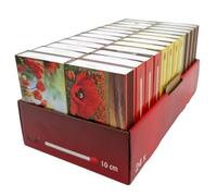 Camino 24 boîtes d'allumettes XXL 10 cm Motifs Fleurs, boîte d'allumettes pour Barbecue, cheminée, poêle, Bougies, allumettes de sécurité Motifs Fleurs Allumettes de Lance