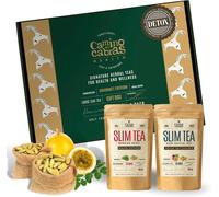Camino De Cabras® Slim Tea Coffret CadeauThé Matin & Infusion Nuit MinceurTisane Detox,Ventre Plat & Draineur NaturelThé Vert,Maté,Moringa,Fruit De La PassionThé En Vrac 2x100g