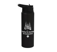 Camino de Saint-Jacques de Compostelle Cadeau Pèlerins Chemin de Saint-Jacques Stainless Steel Insulated Water Bottle