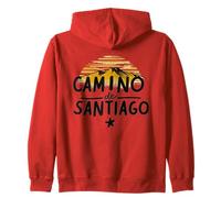 Camino de Santiago Rétro Coucher de Soleil Espagne Sweat à Capuche
